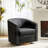 Amiir Morden Vegan Leather Swivel Barrel Chair with Solid Wood Legs (Set Of 2)-1649974497