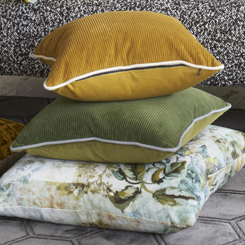 Corda Corduroy Decorative Pillow, Forest