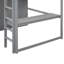 Lit mezzanine gris avec bureau pratique, garde-robe et compartiments de rangement-1164530886