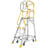 5 Step 375Lbs Aluminum Rolling Platform Ladder