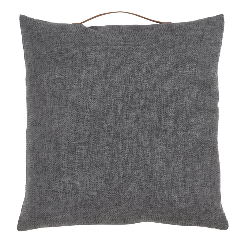 Porter Chenille Throw Pillow, Slate