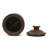 Chocolate Marble Vanity Storage Jar with Lid – Bathroom Decorative Container