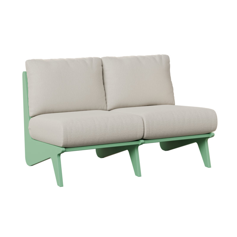 Causeuse et coussins Holland, Tropicana Taupe, Menthe
