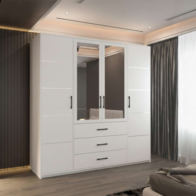 4 Door Manufactured Wood Wardrobe