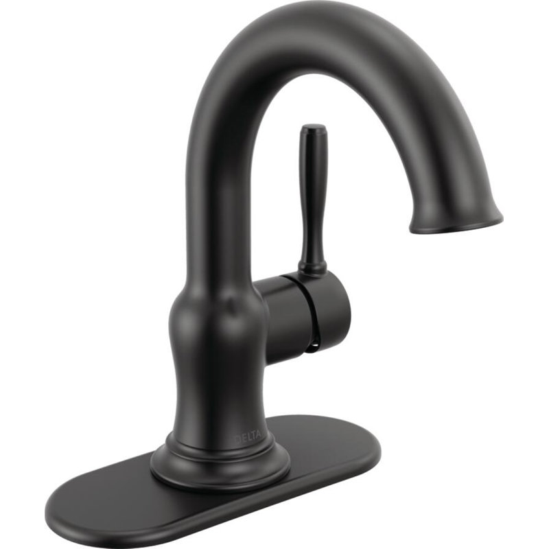 Single Handle Bathroom Faucet, Matte Black