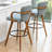 Modern Upholstered Leather Swivel 30 inch Bar Stools & Counter Stools-970841520-970617110