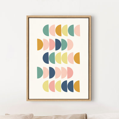 «Simple Shapes in Soft Colors» par Apricot + Birch, reproduction d'art sur toile encadrée