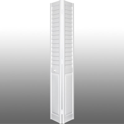 80'' Hollow Louvered without Installation Hardware Kit Bi-Fold Door