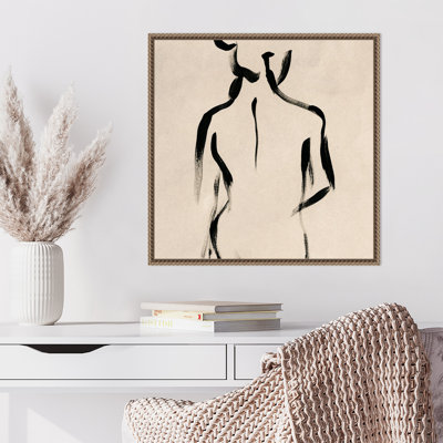 Abstracted Female Figure IV by June Erica Vess Framed Canvas Wall Art Print
