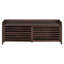 Banc de rangement patiné avec placage d'acacia-106900668
