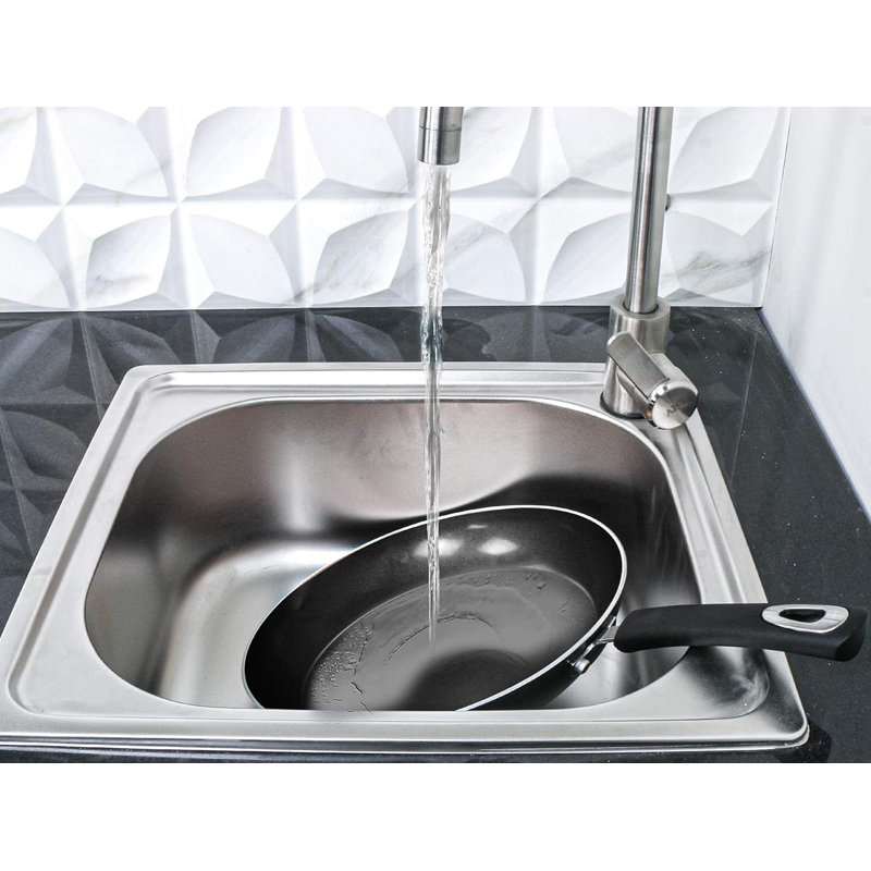 Black Aluminum Nonstick Frying Pan Set with Ceramic Coating