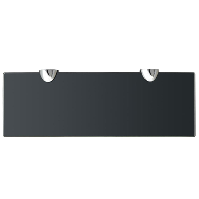 Tablette flottante en verre 2 pièces Annaly, Noir, H 0,31 po x l 11,8 po x P 3,9 po