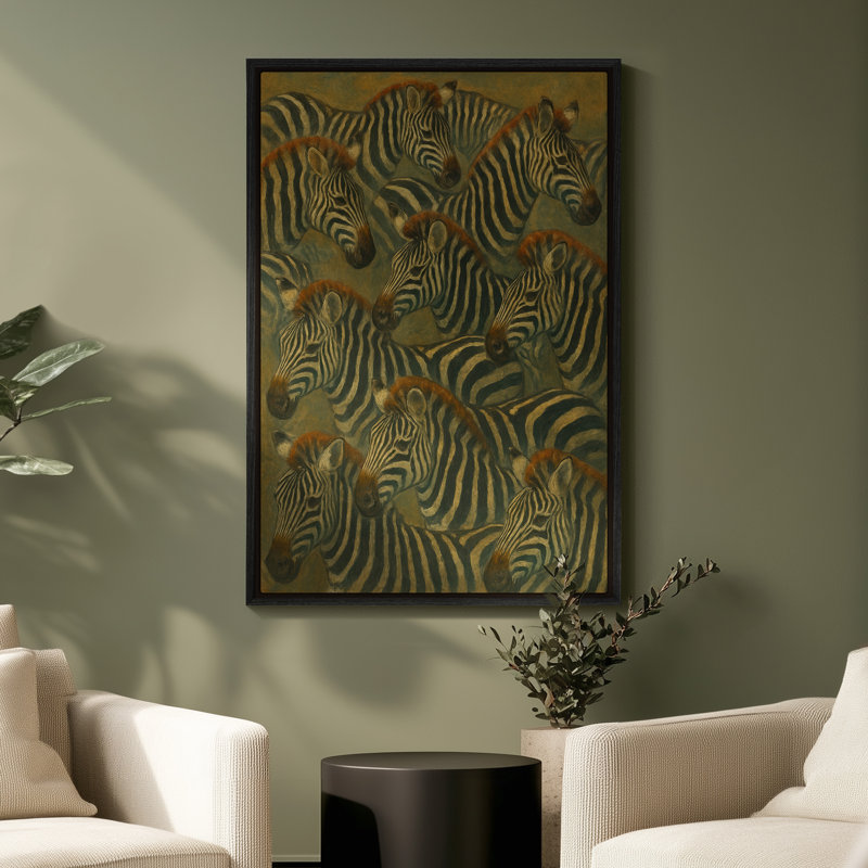 Art mural encadré, impressions murales zébrées pour chambre à coucher - 16 po x 24 po, Noir, H 24 po x l 16 po