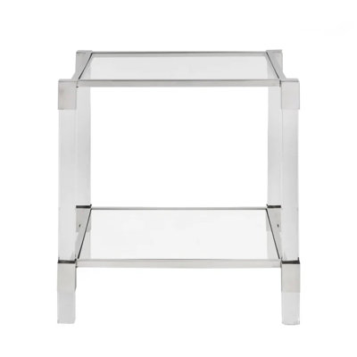 Table d'appoint carrée en acrylique