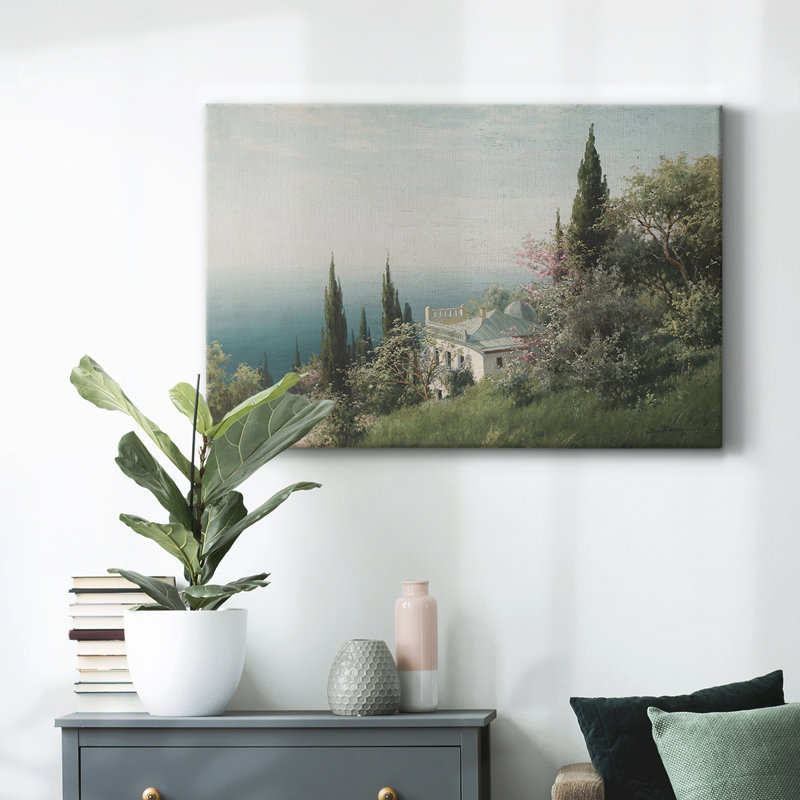 Paysage rétro - DCCXCIV sur toile, H 19 po x l 28 po