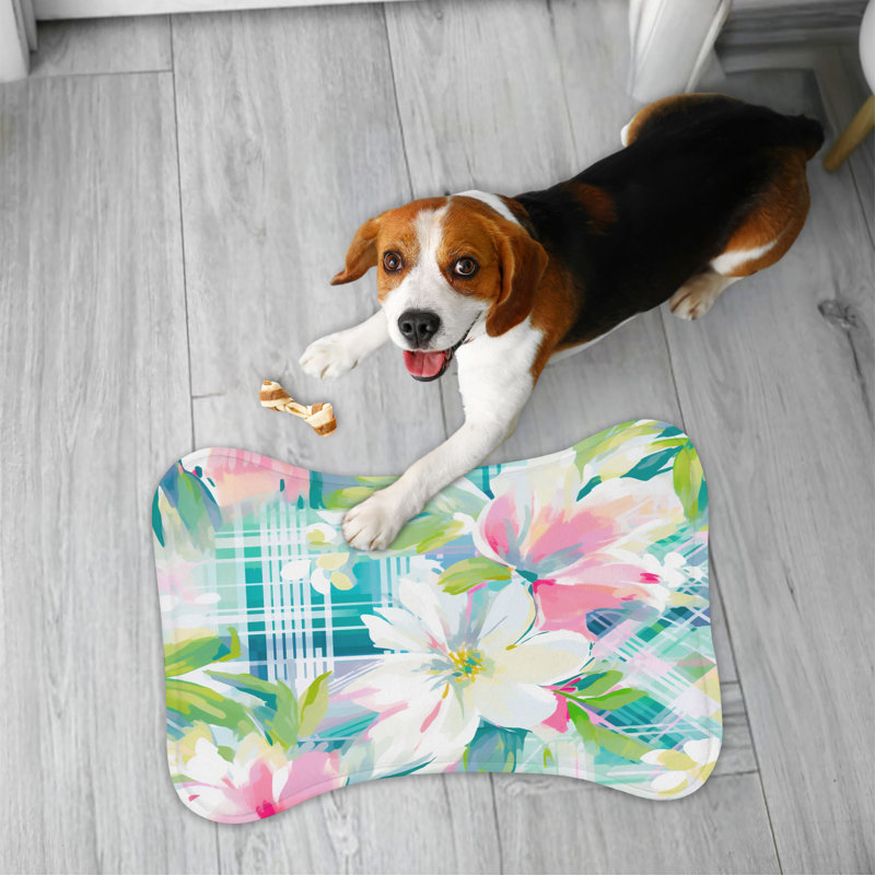 Tapis d'alimentation Gingham Blossoms - 1 pièce, Petit (14 po)