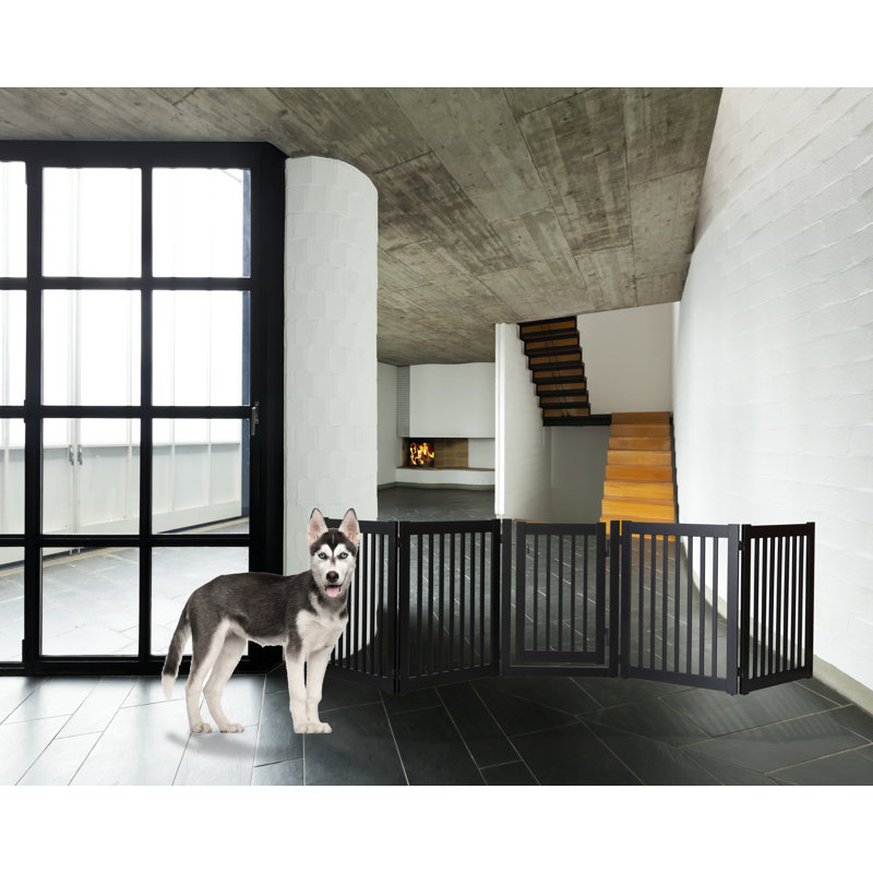 Clarissa Solid Wood Adjustable Pressure Mounted Pet Gate Free Standing Pet Gate Wall Mounted Pet Gate Pet Gate Accessory With Door