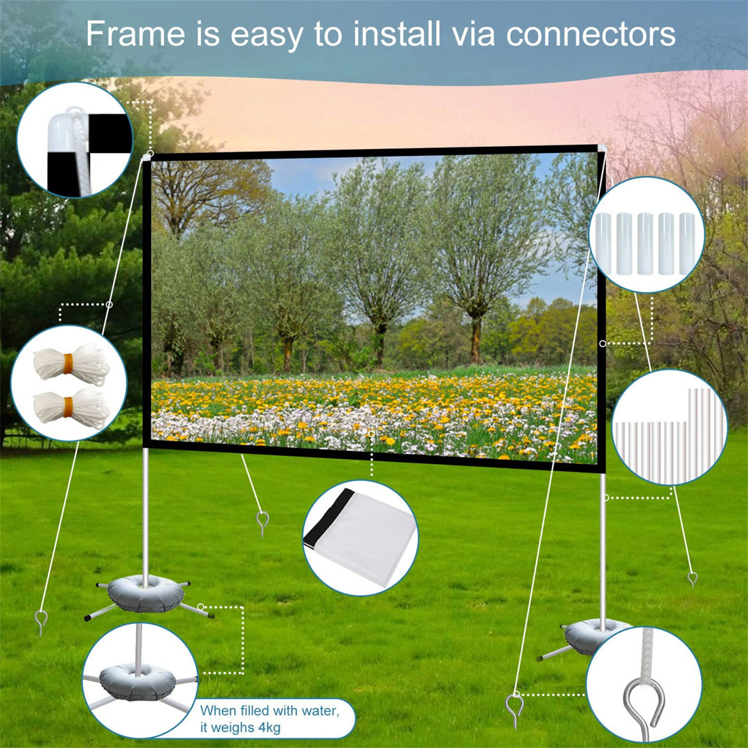 Wekli Outdoor Portable Projector Screen Projector Screen