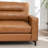 83‘’ Wide Genuine Leather Sofa With Square Arms-400640435