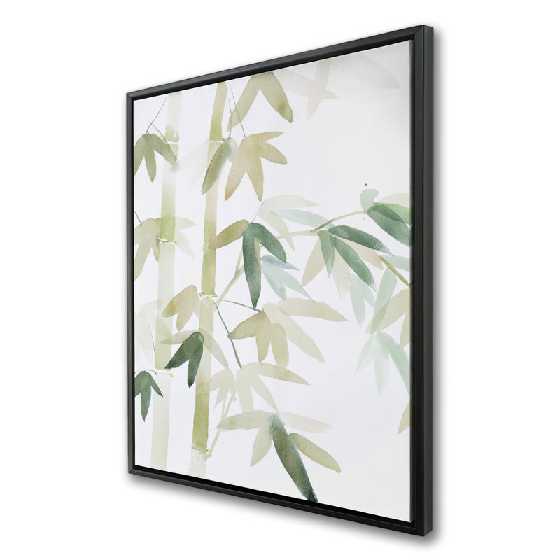 «Watercolor Bamboo Leaves», art sur toile | Asian Home Decor