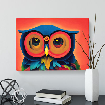 Owl Art Retro Vol.3 Abstract - Wrapped Canvas