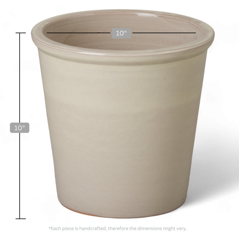 Pot de fleurs en céramique, H 10 po x l 15 po x P 15 po