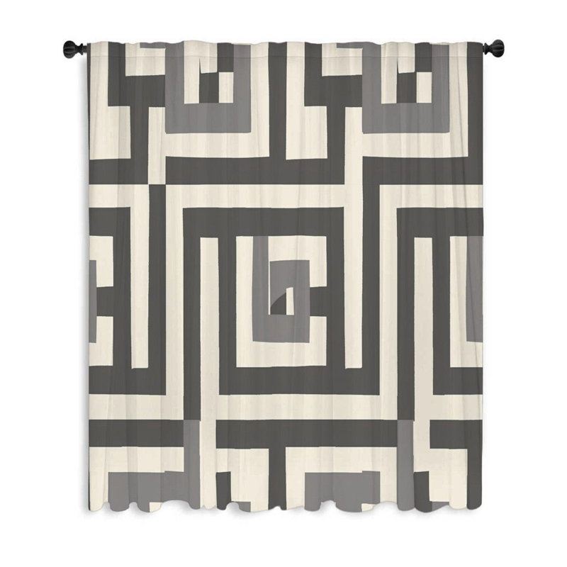 Rideau transparent en polyester Chizue, L 50 po x L 96 po