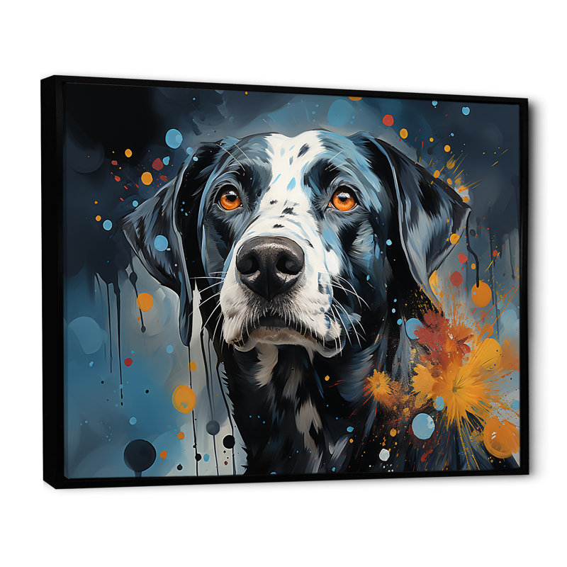 «Dalmatian Dream IV», reproduction sur toile, H 16 po x l 32 po x P 1 po, Cadre flottant noir