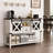 46'' Entryway Cabinet With 2 Sliding Barn Doors & Drawer Console Table Wood Sideboard Buffet For Living Room Hallway-1641619828