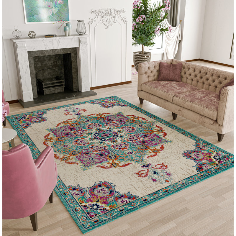 Tapis modernes Akitoshi Bev-440 pour le salon, Rectangle 8 pi x 11 pi