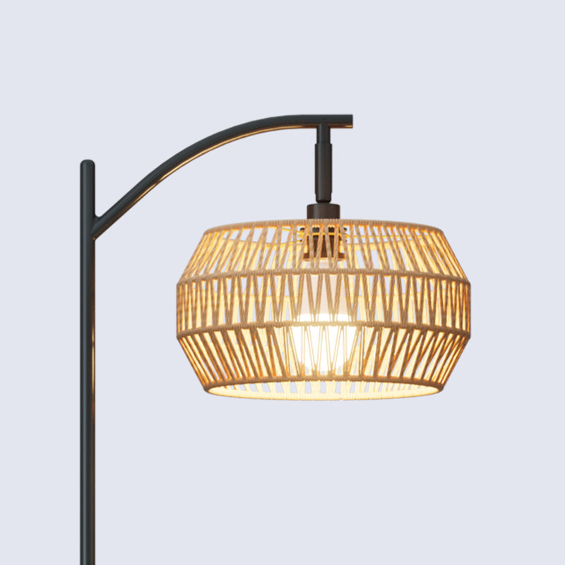Y-Shaped Bohemian Floor Lamp with Remote & App Control, Smart Dimmable Lighting