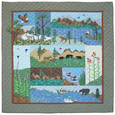 Natures Splendor Cotton Single Reversible Quilt -  Patch Magic, QQNSSP