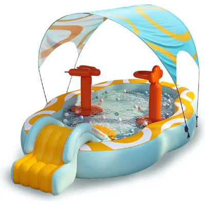 New 126-Inch Large Pool 5-In-1 Pool Durable PVC Portable Splash Pool For Outdoor Backyard Summer Splash Parties
