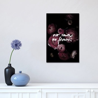No Rain No Flowers by Mareike Böhmer - Wrapped Canvas Gallery-Wrapped Canvas Giclée