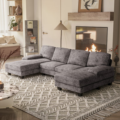 Canapé modulaire confortable en U 104,9 "avec 4 sièges