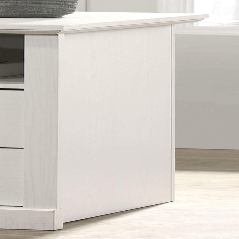 22"W White 2-Drawer Nightstand, Bedside Table with USB Charging Ports, White