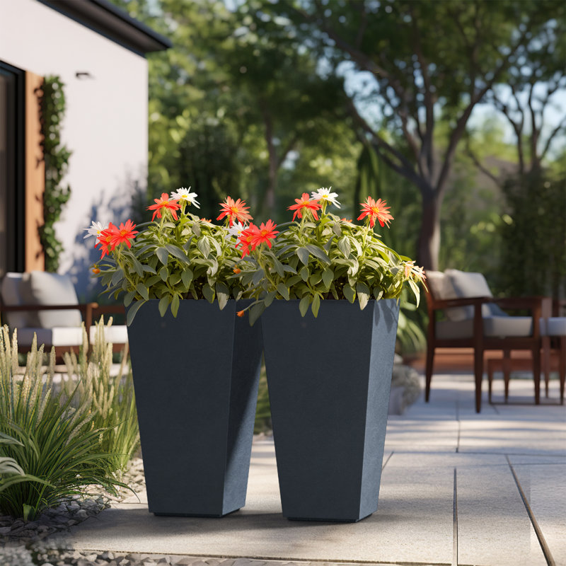 Brimer Handmade Planter Box, Granite Gray