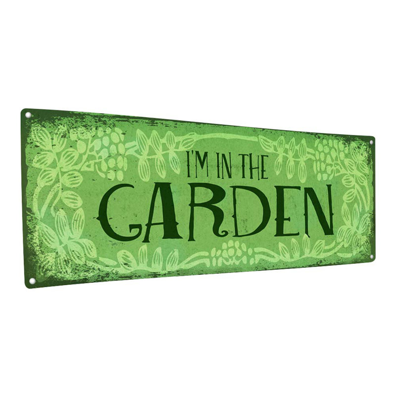 «I'm In The Garden», impression sur métal