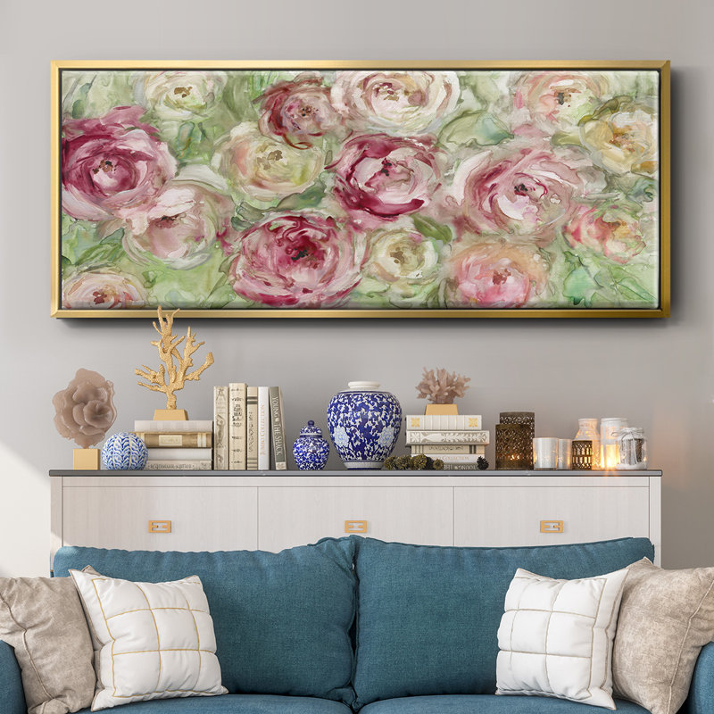 Rose grimpante - toile encadrée