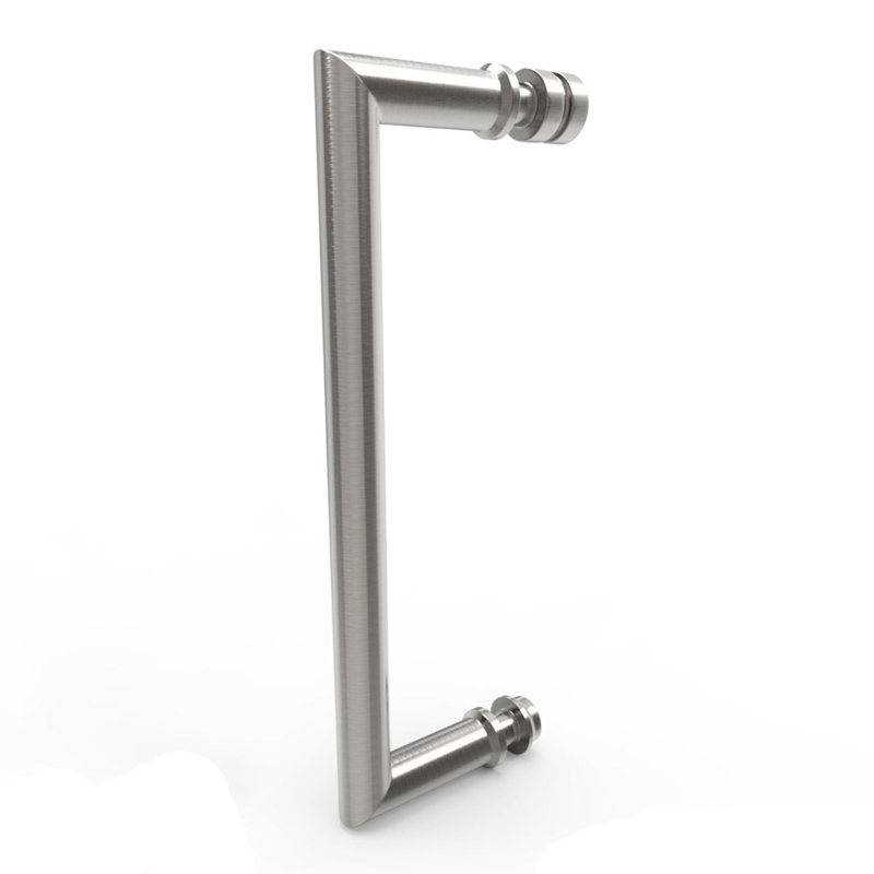 DreamLine Unidoor-X 65 - 65.5 inch W x 72 inch H Frameless Hinged Shower Door in Brushed Nickel, 65.5", Brushed Nickel