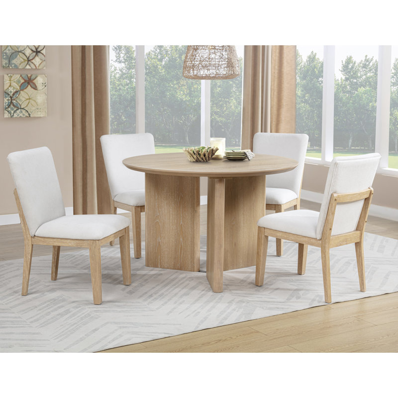 Navassa Hartsville 46" Round Dining Table, Brown