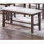 Banc rembourré à hauteur de comptoir de couleur noyer pour les salles à manger modernes et classiques