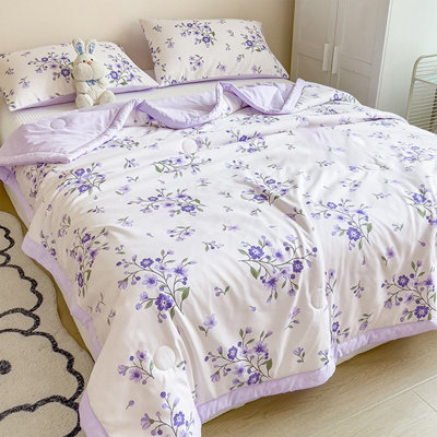 Summer Cooler Quilt For Hot Sleepers And Night Sweats Cooler Comforter Double Sided Cold Effect Blanket Cooler Fiber Ice Blanket For All-Season