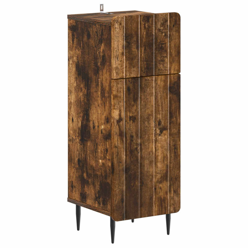Bathroom Cabinet, Smoked Oak