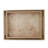 2-Piece Burl Wood Veneer Tray Set with Handles