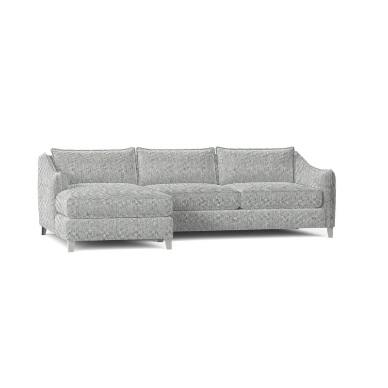 Monterey Patio Sectional with Cushions, Light Grey/Dark Grey Linen 6032-110