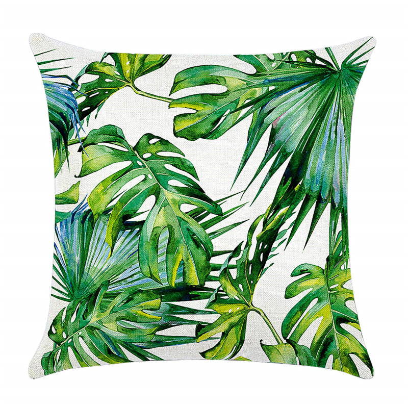 Alliene Green Square Cushion Cover