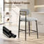 Tabouret de bar rembourré à hauteur de comptoir avec structure en métal-1206450976