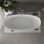 Baignoire autoportante moderne en acrylique Fslefay 71 po avec trop-plein et bonde centrale pour salle de bain