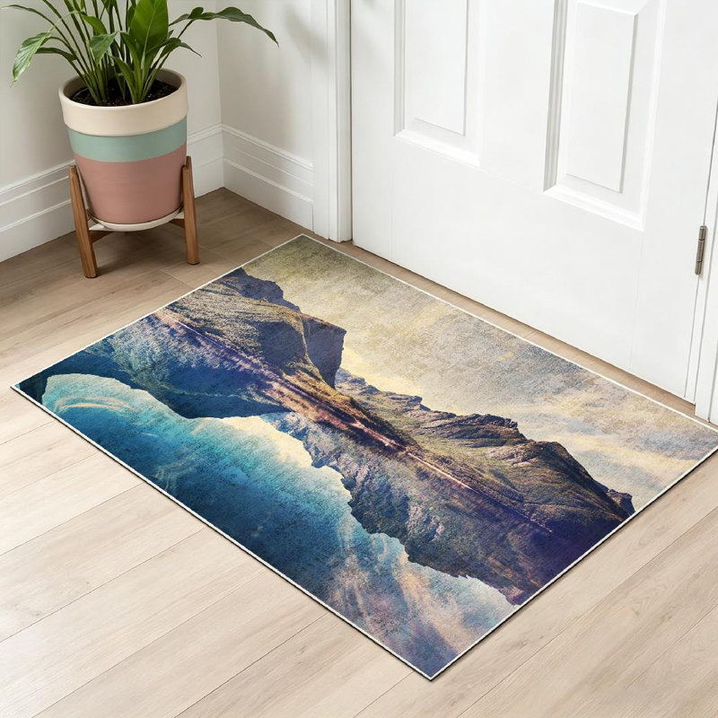 Tapis vert lavable à la machine vert